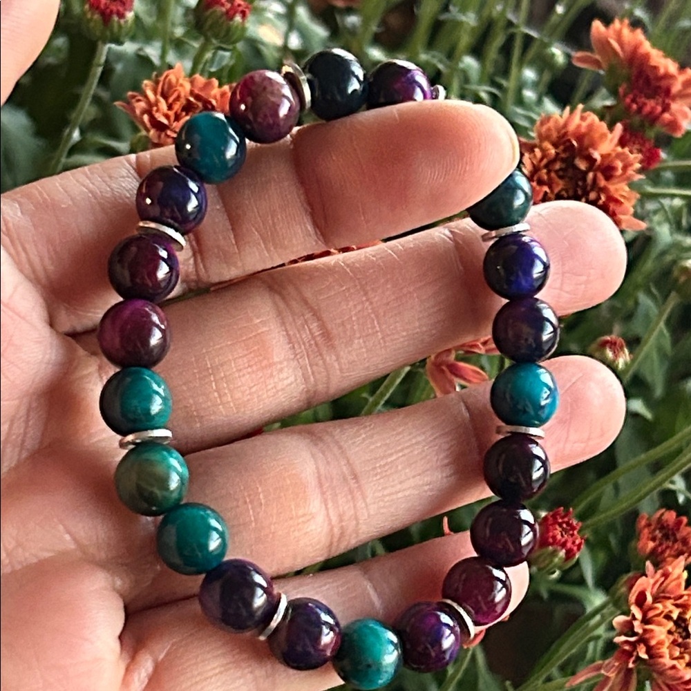 Handmade Galaxy Tigers Eyed Beaded Bracelet * - Picture 4 of 5